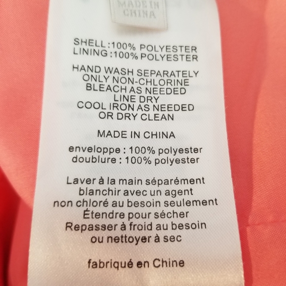 David's Bridal Coral Short Strapless Chiffo - Picture 6 of 8